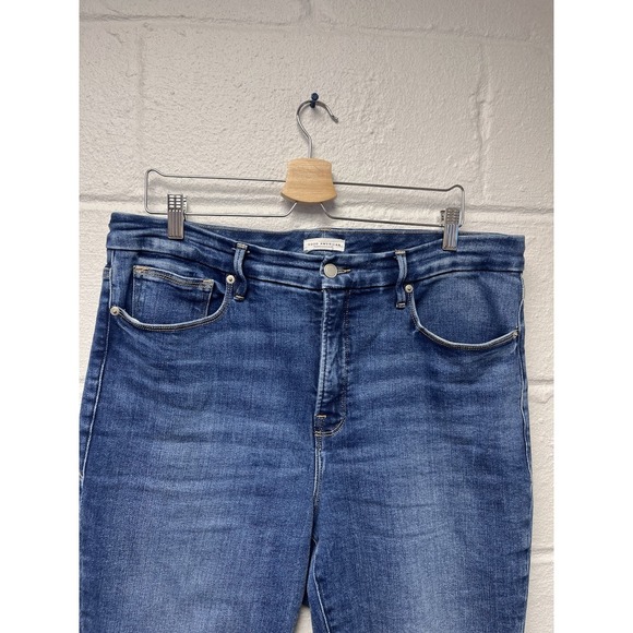 Good American Jeans Good Legs High Rise Skinny sz 15 / 33 Indigo Blue 30" inseam - Picture 2 of 11